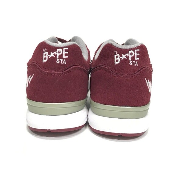 A BATHING APE BAPE STA \'NB\' TRAINER RED Burgundy Size 8 NIB RARE